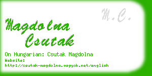 magdolna csutak business card